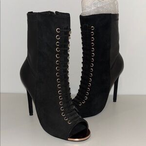 Ivy Kirzhner Peep-Toe High Heeled Booties